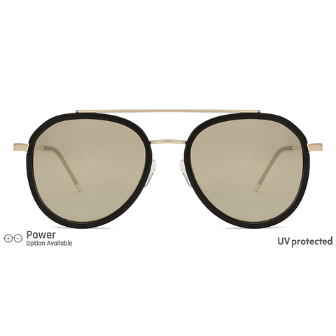 John Jacobs Online Black Full Rim Aviator left side