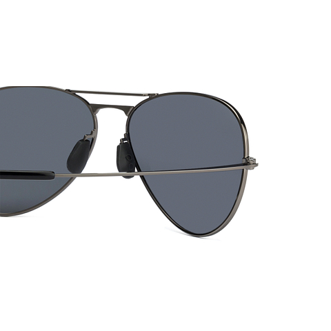 John Jacobs Online Gunmetal Full Rim Aviator left side