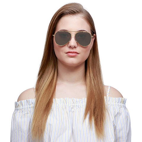 John Jacobs Gold Full Rim Aviator right side