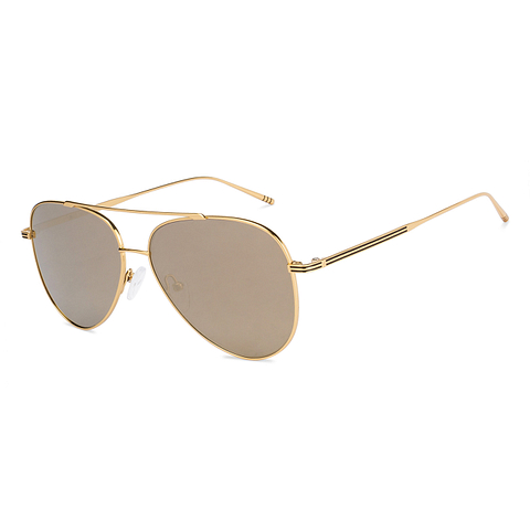 John Jacobs Gold Full Rim Aviator left side
