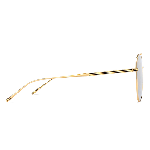 John Jacobs Gold Full Rim Aviator left side