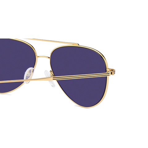 John Jacobs Gold Full Rim Aviator left side