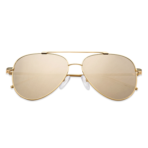 John Jacobs Gold Full Rim Aviator left side