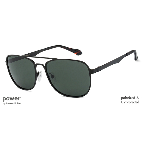 John Jacobs Black Full Rim Rectangle left side