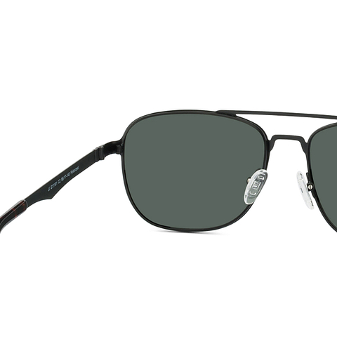 John Jacobs Black Full Rim Rectangle left side