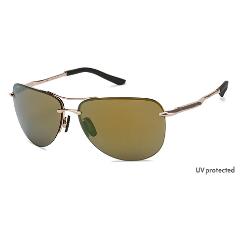 John Jacobs Online Gold Half Rim Aviator left side