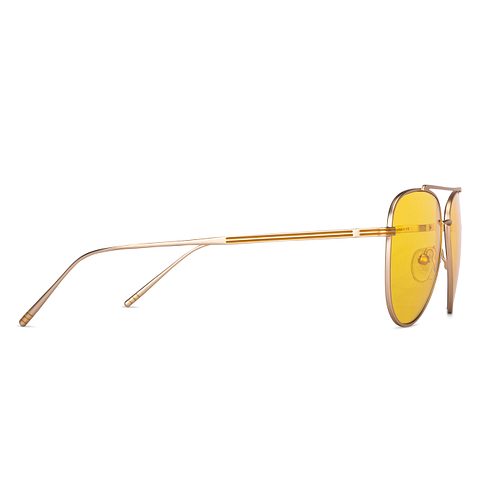 John Jacobs Online Matte Gold Full Rim Aviator left side