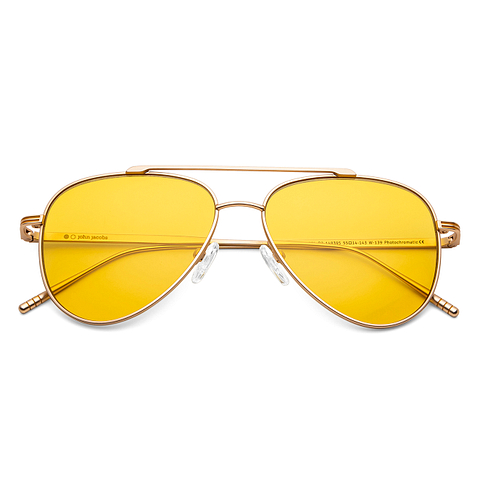 John Jacobs Online Gold Full Rim Aviator left side