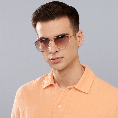 John Jacobs Online Gold Full Rim Square right side