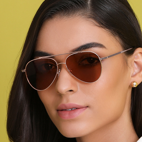 John Jacobs Online Gold Full Rim Aviator right side