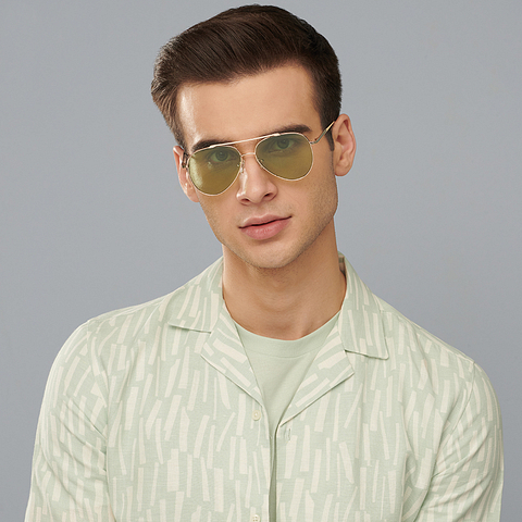 John Jacobs Online Gold Full Rim Aviator right side