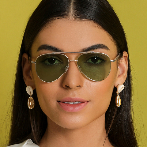 John Jacobs Online Gold Full Rim Aviator right side