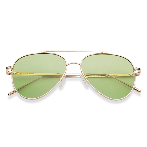 John Jacobs Online Gold Full Rim Aviator left side