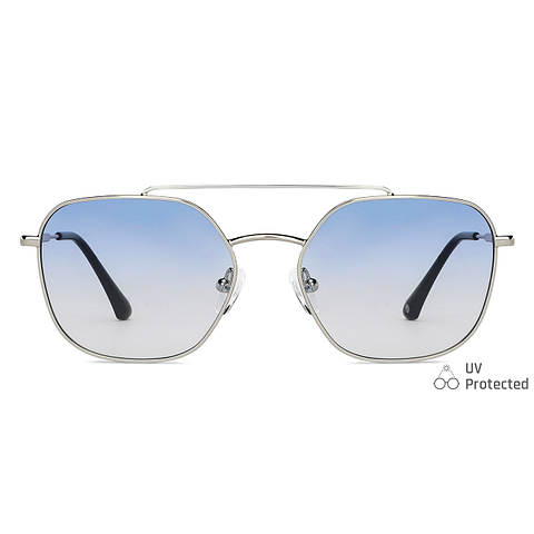 John Jacobs Online Silver Full Rim Geometric right side