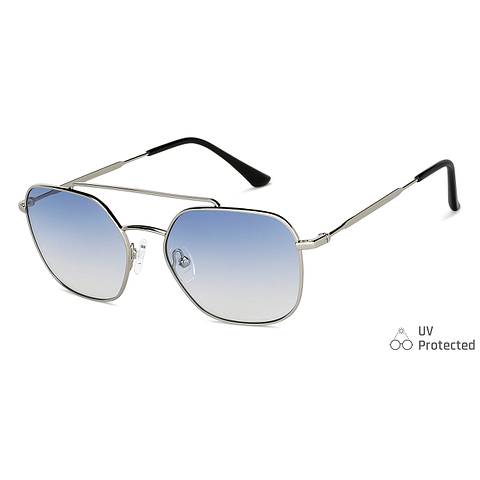 John Jacobs Online Silver Full Rim Geometric left side