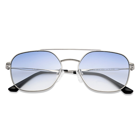 John Jacobs Online Silver Full Rim Geometric left side