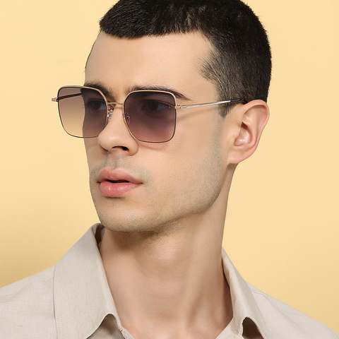 John Jacobs Online Gold Half Rim Square right side