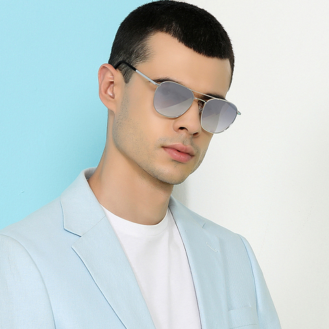 John Jacobs Online Silver Full Rim Aviator left side