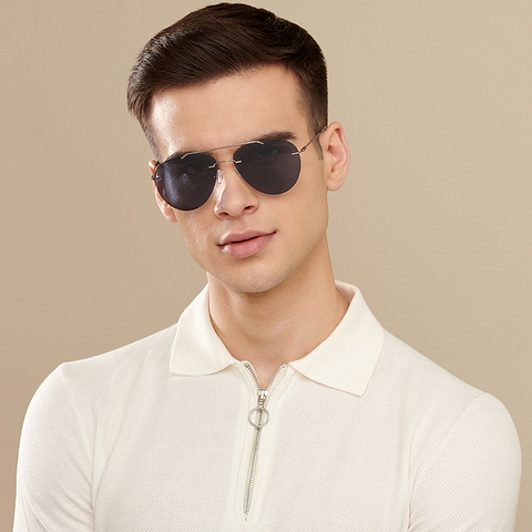 John Jacobs Gunmetal Full Rim Aviator right side