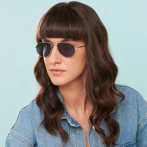 John Jacobs Online Silver Full Rim Aviator left side