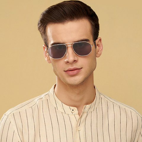 John Jacobs Online Silver Full Rim Aviator right side