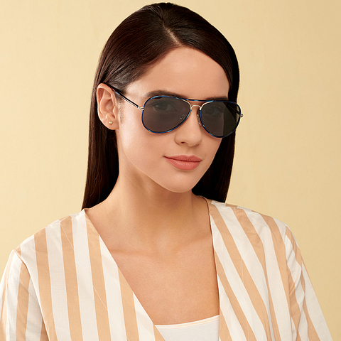 John Jacobs Online Silver Full Rim Aviator right side