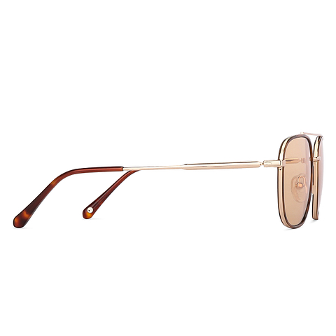 John Jacobs Gold Brown Full Rim Square left side