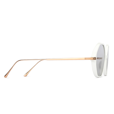 John Jacobs Online White Full Rim Geometric left side