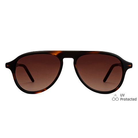 John Jacobs Online Light Brown Full Rim Aviator left side