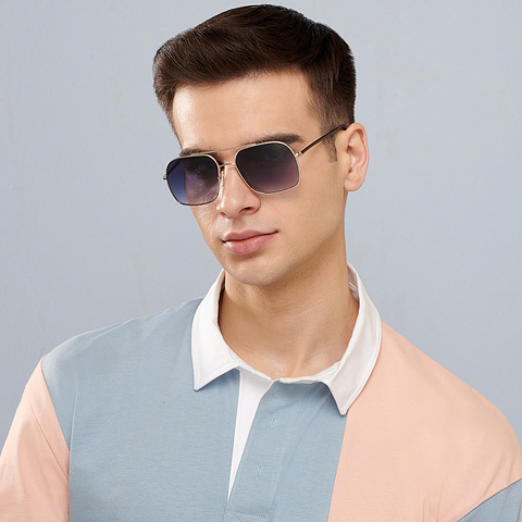 John Jacobs Online Silver Full Rim Aviator left side