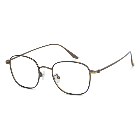 John Jacobs Gold Full Rim Square left side