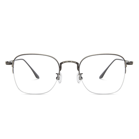 John Jacobs Online Gunmetal Half Rim Square right side