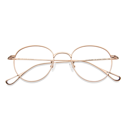 John Jacobs Online Gold Full Rim Round left side