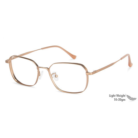 John Jacobs Rose Gold Full Rim Rectangle left side