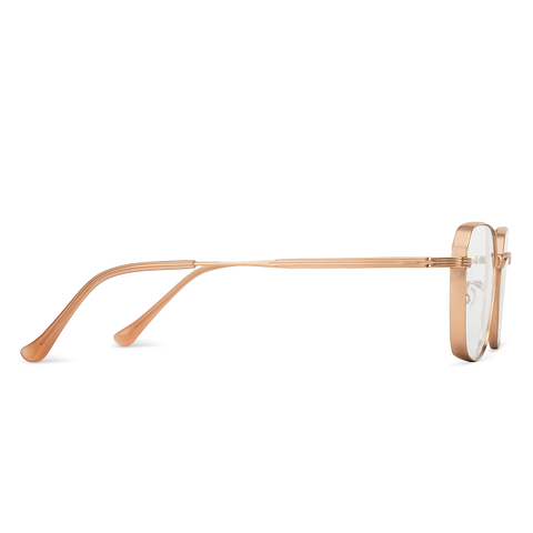 John Jacobs Rose Gold Full Rim Rectangle left side