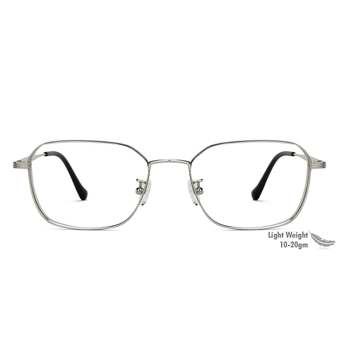 John Jacobs Silver Black Full Rim Rectangle right side