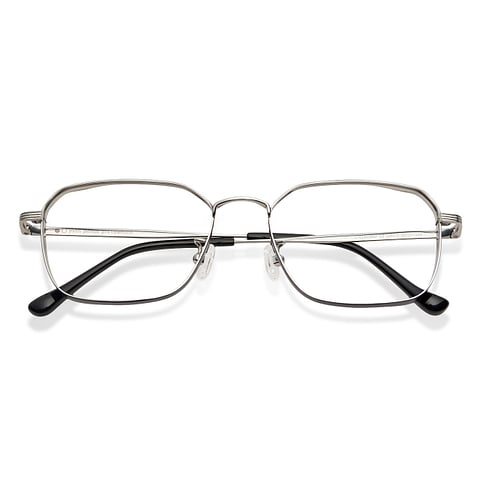 John Jacobs Silver Black Full Rim Rectangle left side