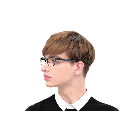 K.moriyama Light Brown Full Rim Rectangle left side