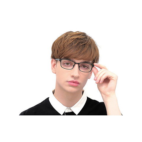 K.moriyama Light Gray Full Rim Rectangle left side