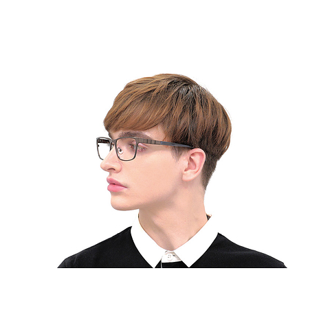 K.moriyama Light Gray Full Rim Rectangle right side
