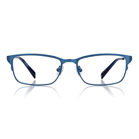 K.moriyama Sky Blue Full Rim Rectangle left side