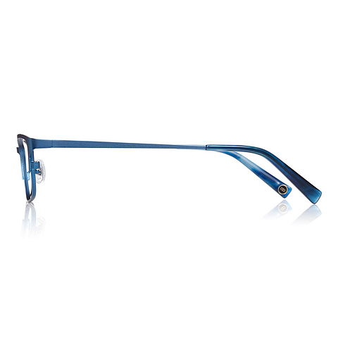 K.moriyama Sky Blue Full Rim Rectangle left side