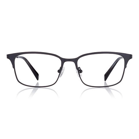 K.moriyama Black Full Rim Rectangle left side