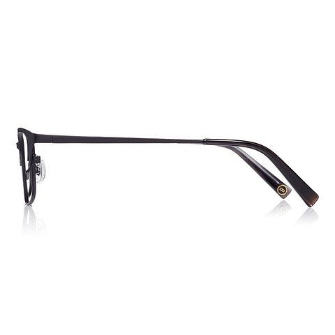 K.moriyama Black Full Rim Rectangle left side