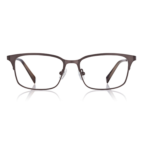 K.moriyama Light Brown Full Rim Rectangle left side