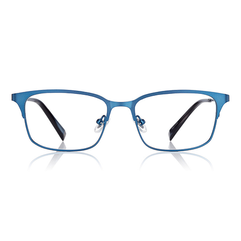 K.moriyama Sky Blue Full Rim Rectangle left side