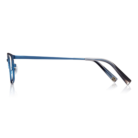 K.moriyama Sky Blue Full Rim Rectangle left side