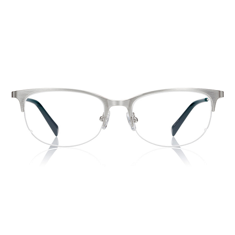 K.moriyama Silver Half Rim Oval left side