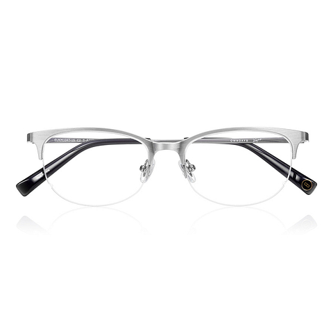 K.moriyama Light Gray Half Rim Oval right side