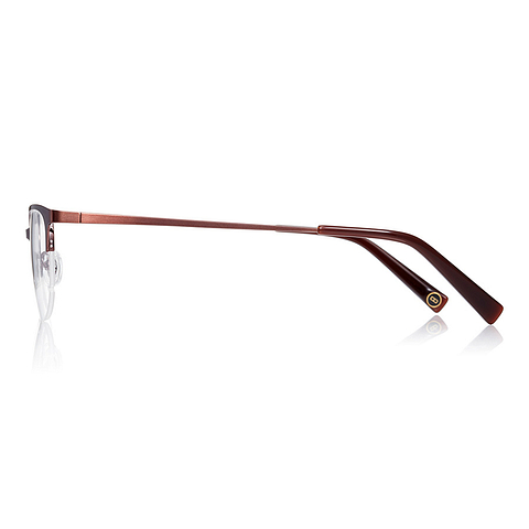 K.moriyama Light Brown Half Rim Oval left side